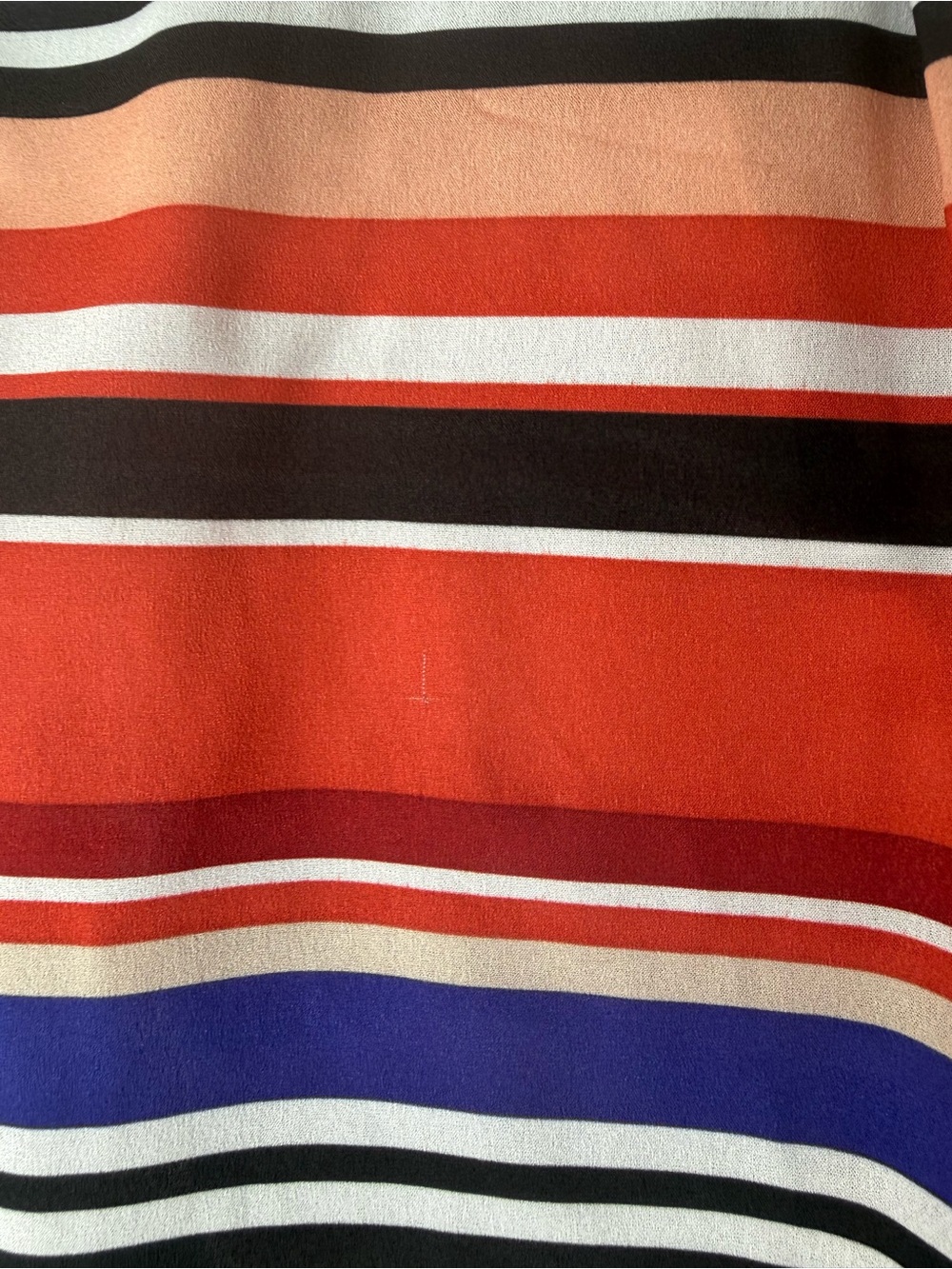 Le Château Multicolored Striped Sleeveless Button-Up Blouse. - Picture 5 of 5